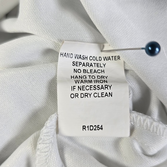 Rabbit Rabbit Designs Dress Woman Size 8 Blue White Paisley Lace Trimmed Midi - Picture 11 of 12